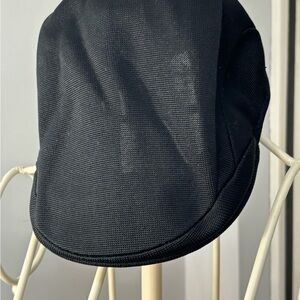 Kangol summer Black Newsboy Cap lightweight hat